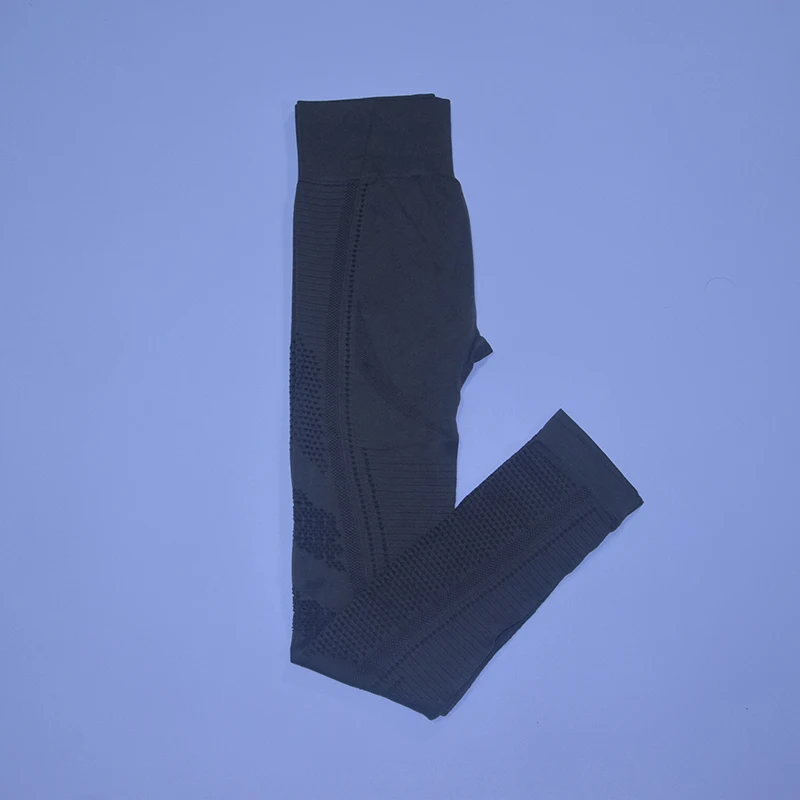 army green pants Безупречный вязаный бесшовный комплект для йоги Женская одежда для фитнеса с длинным рукавом спортивная одежда леггинсы для спортзала полый укороченный топ 2 шт. спортивный костюм - Цвет: army green pants