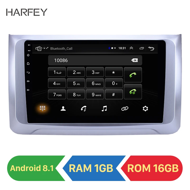 Автомобильный GPS радиоприемник Harfey Android 8 1 10 дюймов для 2016 2017 2018 Great Wall Haval H6 2.5D