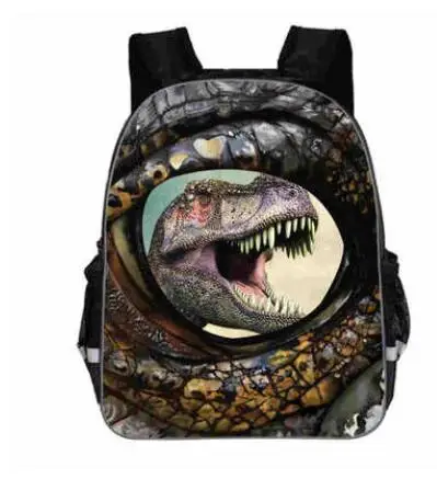 Юрский Мир Дети школьные ранцы для мальчиков T rex динозавр рюкзак Первичная