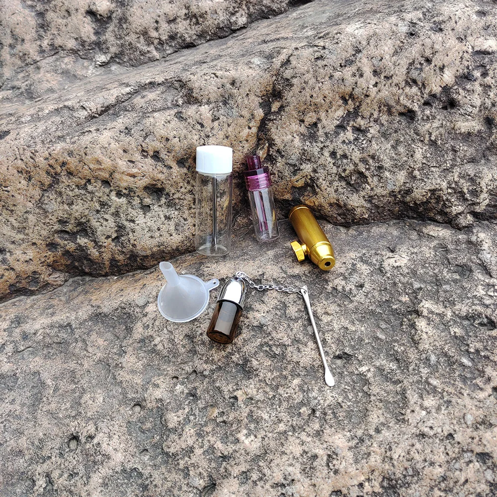 HORNET 1 набор 4 пули для табакерки бутылка с ложкой внутри микро воронка дозатор