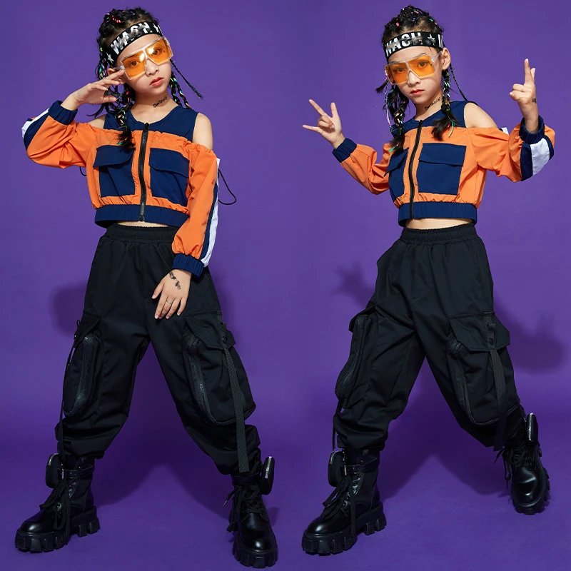 

Girls Jazz Dance Costumes Street Dance Suits Children'S Ballroom Hip Hop Clothing Jazz Performance Rave Clothes For Kids