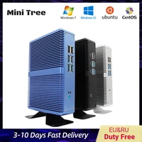 2021 hot sale fanless mini computer pc core i3 5005u i5 4250u 4500u barebone tv box with 4usb3 0 4k hd vga windows 10 linux wifi