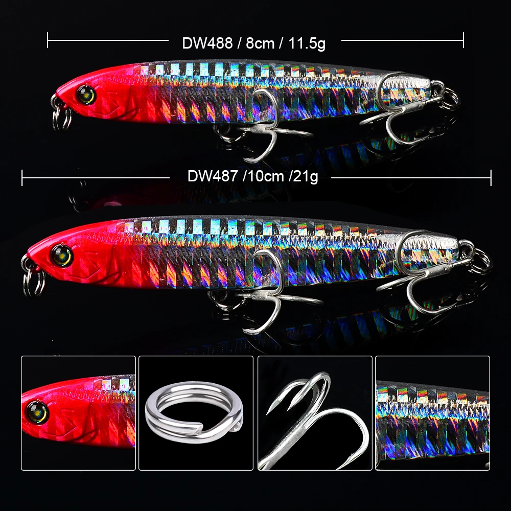 PRO BEROS 5 шт./3D глаза VIB карандаш рыболовные приманки снасти 11 г/21 г цветов в наличии