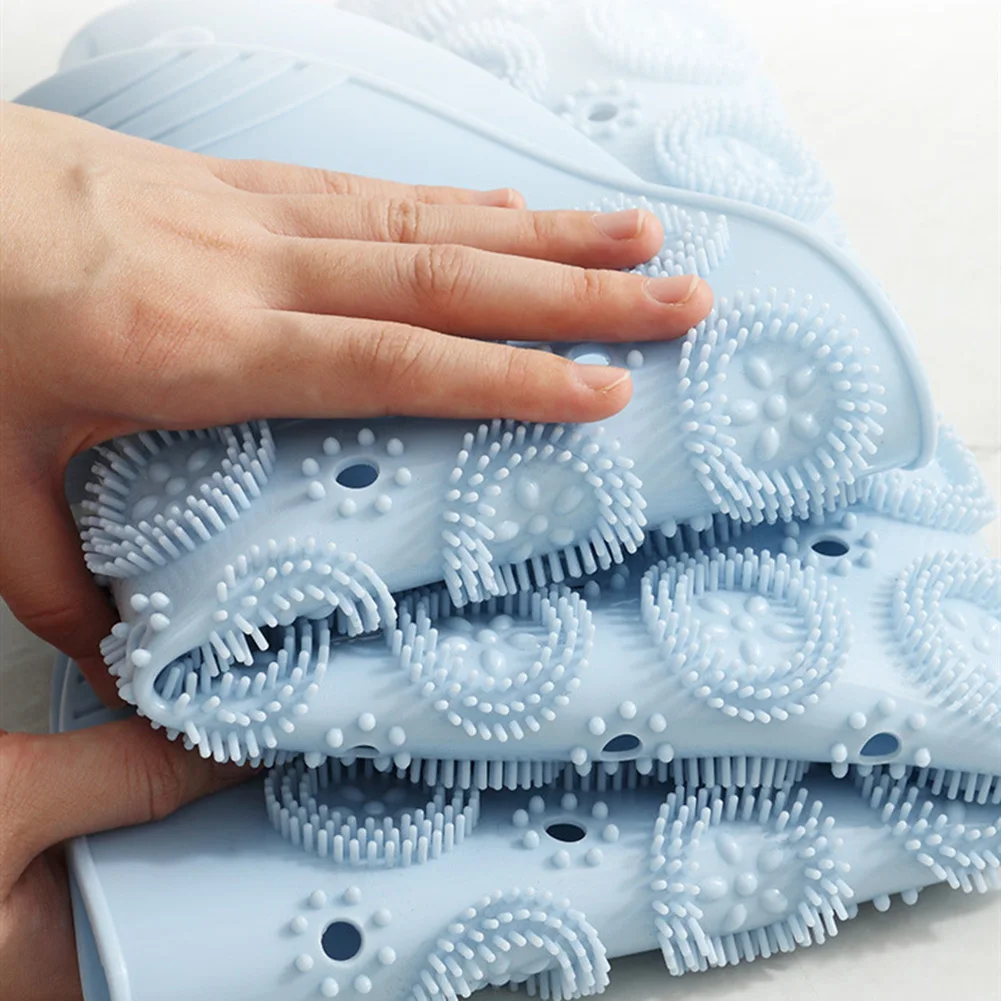 Сильный всасывающий коврик для ванной комнаты ПВХ массаж частиц ног без запаха Противоскользящий