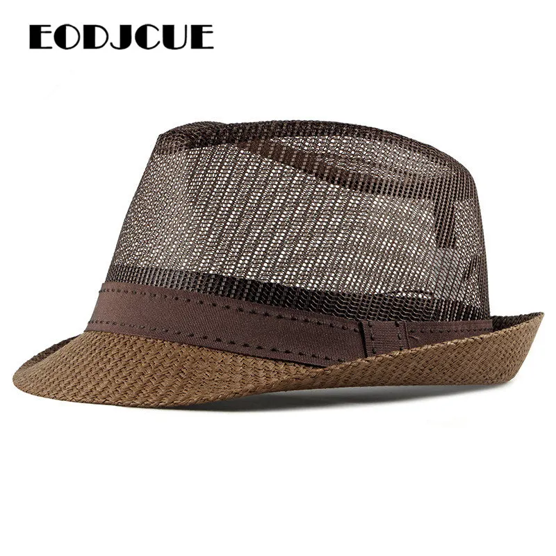 Шляпа Солнцезащитная сетчатая для мужчин и женщин Панама Пляжная шапка котелок
