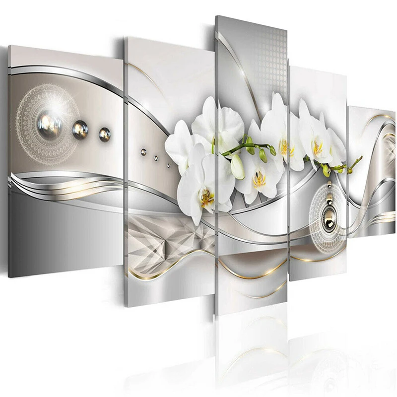 

5 Panels Unframed Modern Art Painting Picture Room Wall Hanging Hotels Decor