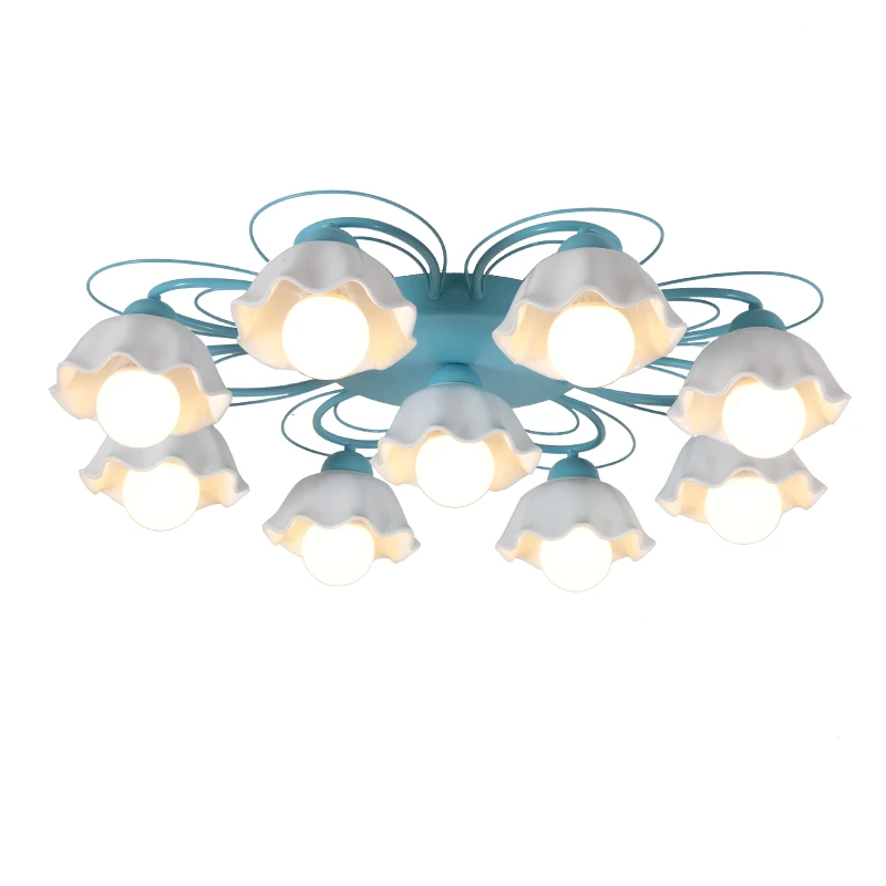 Средиземноморский светодиодный потолочный светильник свадебные цветочные