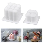 Квадратная силиконовая форма для свечей, 3D формочка сделай сам для эфирных масел соевого воска, ароматерапии, свечи из эпоксидной смолы, украшение для дома ручной работы