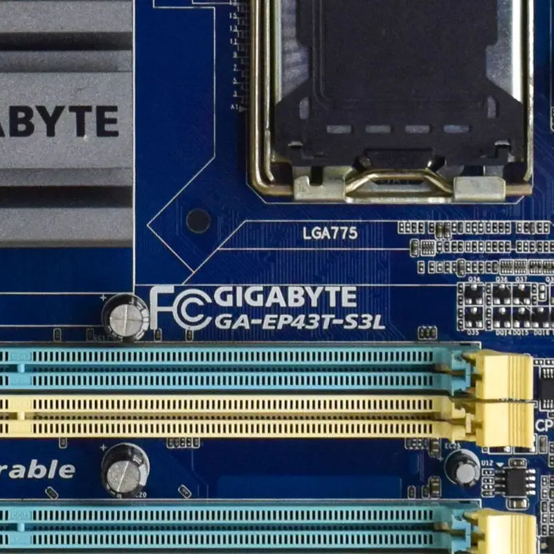 for gigabyte ga ep43t s3l desktop intel p43 motherboard lga 775 ddr3 usb2 0 support core 2 extreme 2 quad cpus atx placa mãe free global shipping