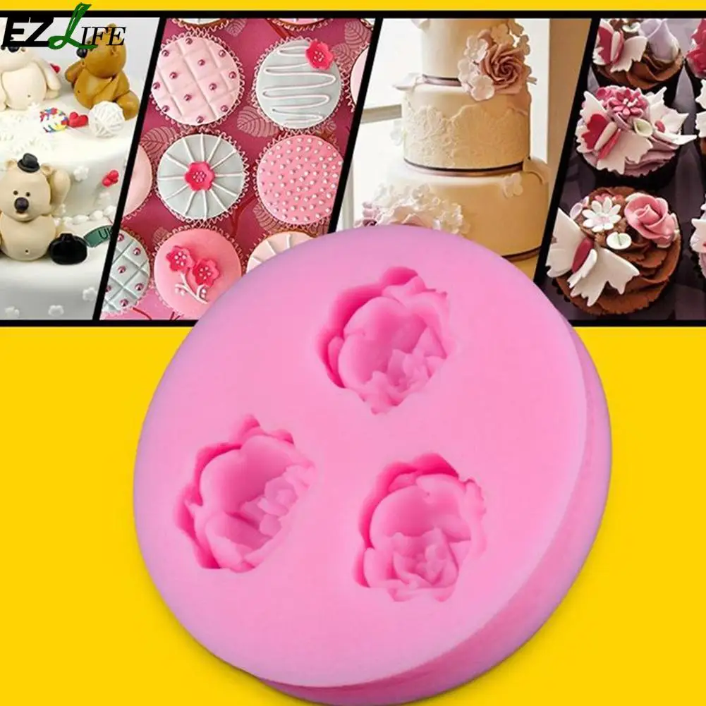 1 шт. силиконовая мини форма в форме розы|Другие кухонные специальные