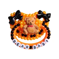 ddlg cute bear pacifier handwork adult size gem adult pacifier dummy silicone nipple pacifiers for adult baby girl