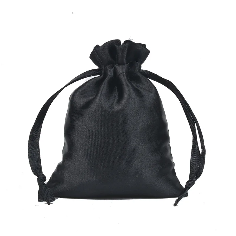 50 Silk Stain Drawstring Bag with Ribbon for Jewelry Hair Travel Watch Shoes Diamond Bead Ring Makeup Gift Packaging Pouch