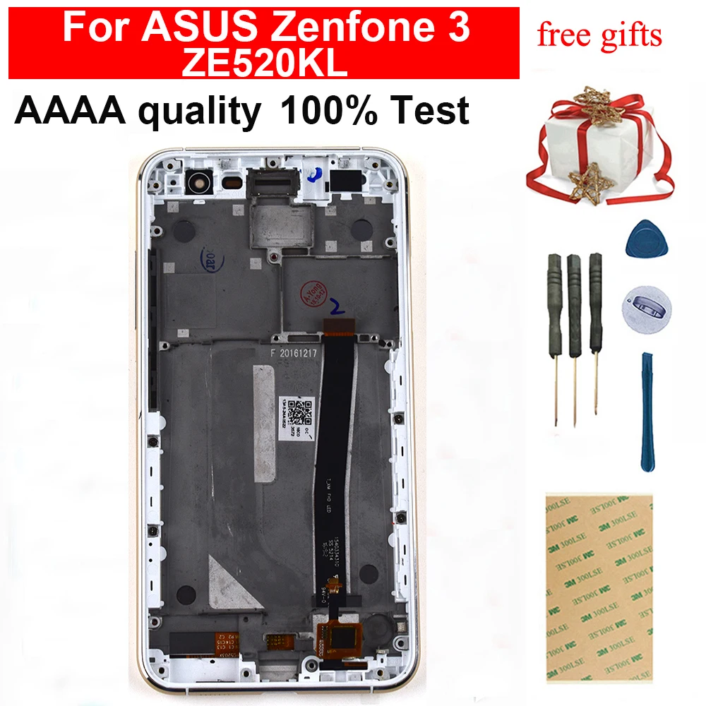 

ЖК-дисплей ZE520KL для ASUS Zenfone 3 ZE520KL, сенсорный экран с дигитайзером в сборе, рамка для Z017D Z017DA