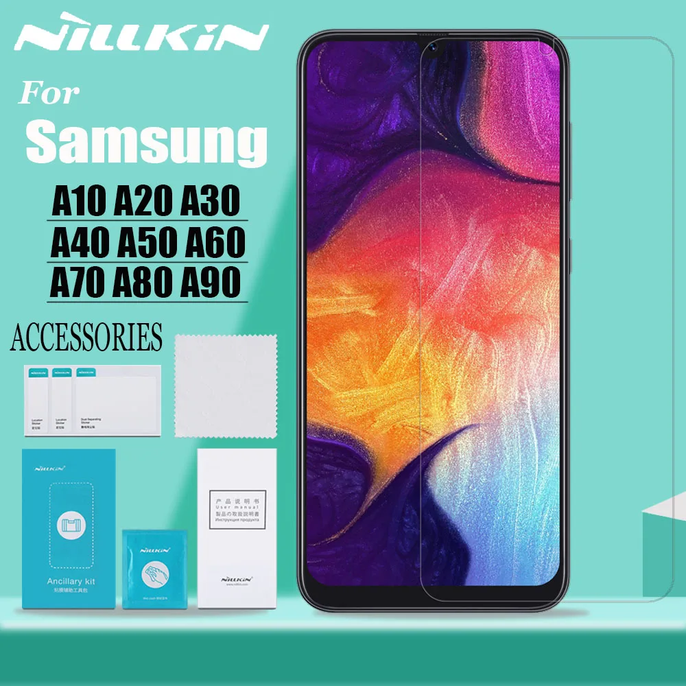 Защитное закаленное стекло Nillkin для samsung A10/A10s/A20/A20e/A30/A30s/A40/A50/A50s/A60/A70/A80/A90