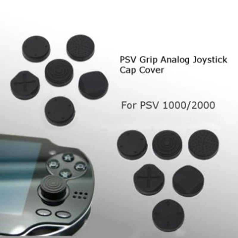 

6 In 1 Thumbstick Grip Cap Joystick Analog Cover For PSV1000/2000 PSVita