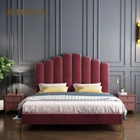 Sleeping Beds For Adults With Solid Wood Frame European Design Antique Bedroom Set Furniture King Queen Size Bed Modern Luxury
