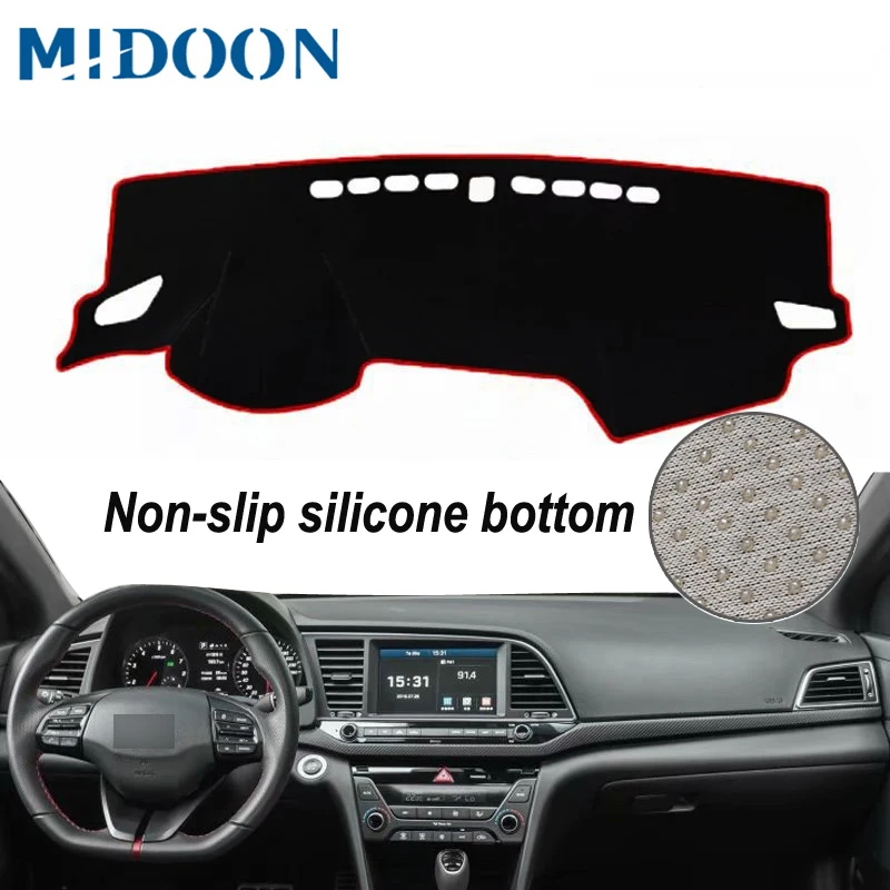 MIDOON для Hyundai Avante Elantra I35 2015 2016 2017 2018 2019 Чехлы стайлинга автомобиля коврик приборной
