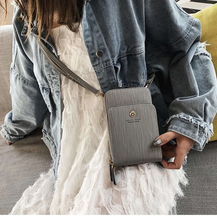 

2018 New Single Shoulder Leaning Bag Multi-function Handset Bag with Coat Pattern Women's Wallet Mini Bag