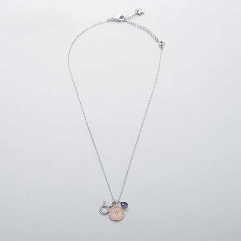 Модное очаровательное кольцо из серебра 925 пробы оригинал 1:1 копия ожерелье Twelve