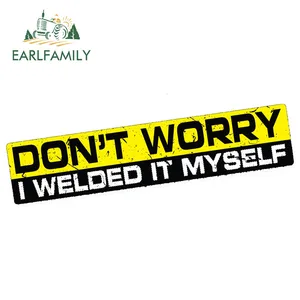 EARLFAMILY 15 см x 3 см автомобильные наклейки, не волнуйтесь, сварка, рандомный бампер, окно автомобиля, JDM 4x4 SUV, водонепроницаемые автомобильные аксессуары