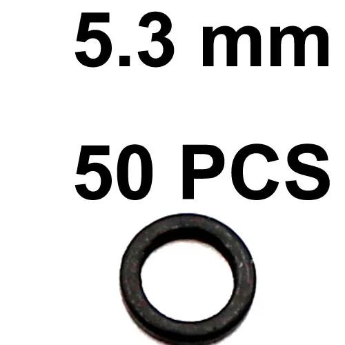 50pcs-5.3mm 50 шт., рыболовные кольца приманки для ловли карпа, Boilie кольца приманки для волос, Pop Ups Boilies Hookbait, кольцо для волос, метод подачи, аксессуары для ловли карпа - Цвет: 50pcs-5.3mm