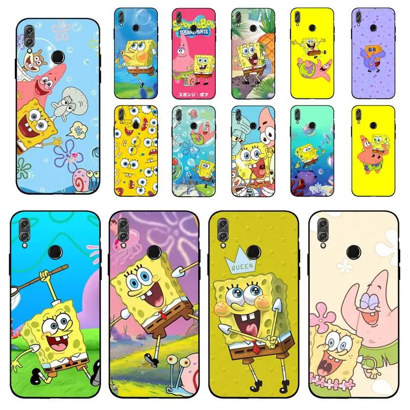 

FHNBLJ SpongeBob-Patrick-Star-Game-Squarepants Phone Case for Huawei Honor 10 i 8X C 5A 20 9 10 30 lite pro Voew 10 20 V30