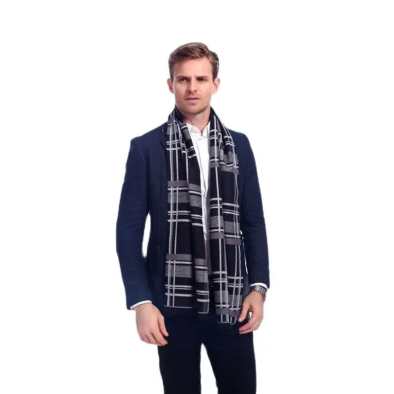 Wool Plaid Scarf Man Winter Brand Scarf Men Fashion Designer Shawl Bussiness Casual style Scarves Wraps A3A18820