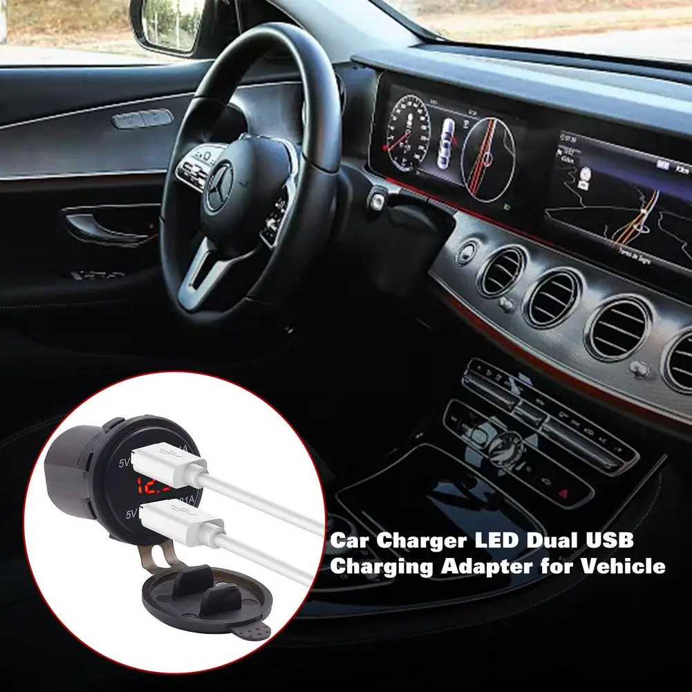 

4.2A LED Dual USB Charger Socket Power Outlet Adapter 12V-24V Car Boat Motorcycle Cigarette Lighter Sockets Power Plug Outlet