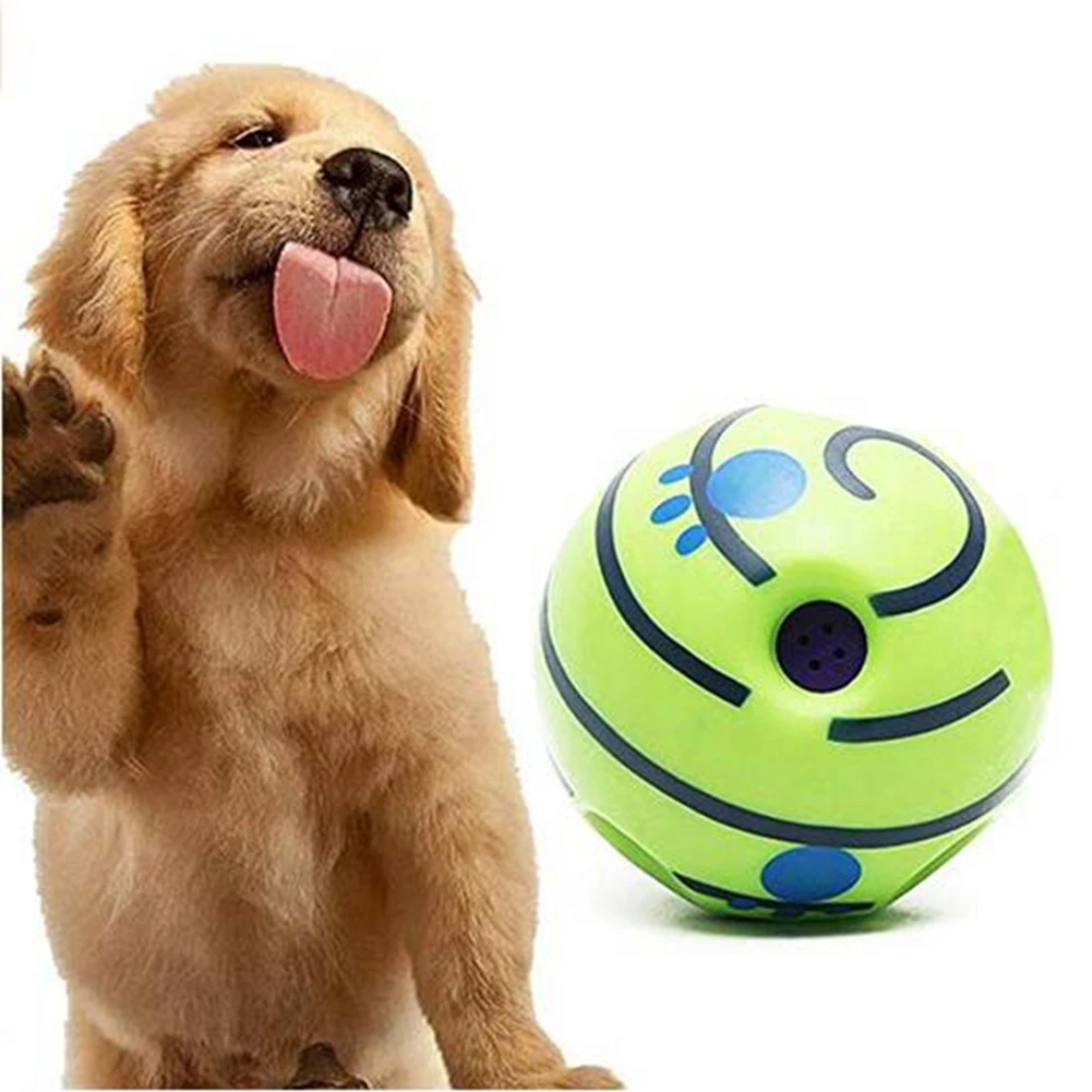 

Dog Toy Fun Giggle Sounds Ball Pet Cat Dog Toys Silicone Jumping Interactive Toy Training Ball For Small Large Dogs