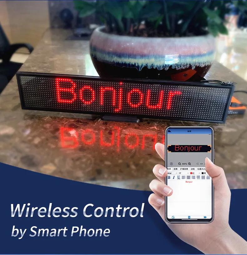 

Полноцветный светодиодный программируемый экран с прокруткой P5 20x9,6 дюйма, 12 В, для помещений и помещений, доска для сообщений с возможностью редактирования текста для бизнеса, оконный знак