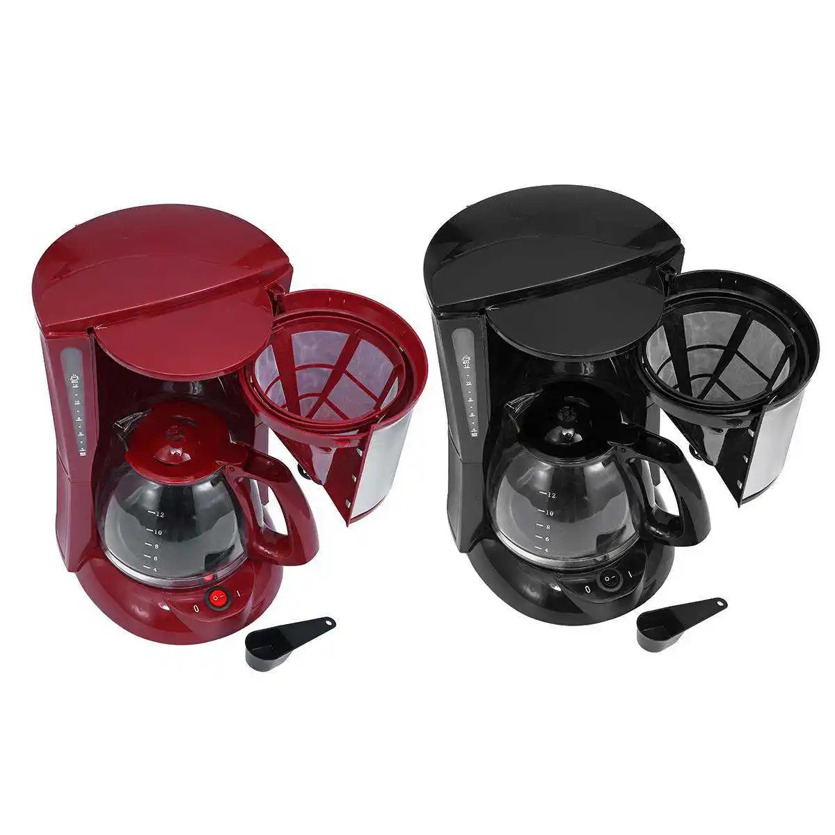 

Electric Coffee Maker Automatic Boiler Household Kitchen 8-12 Cup Latte Espresso Moka Drip American Coffee Brewing Machine 900W