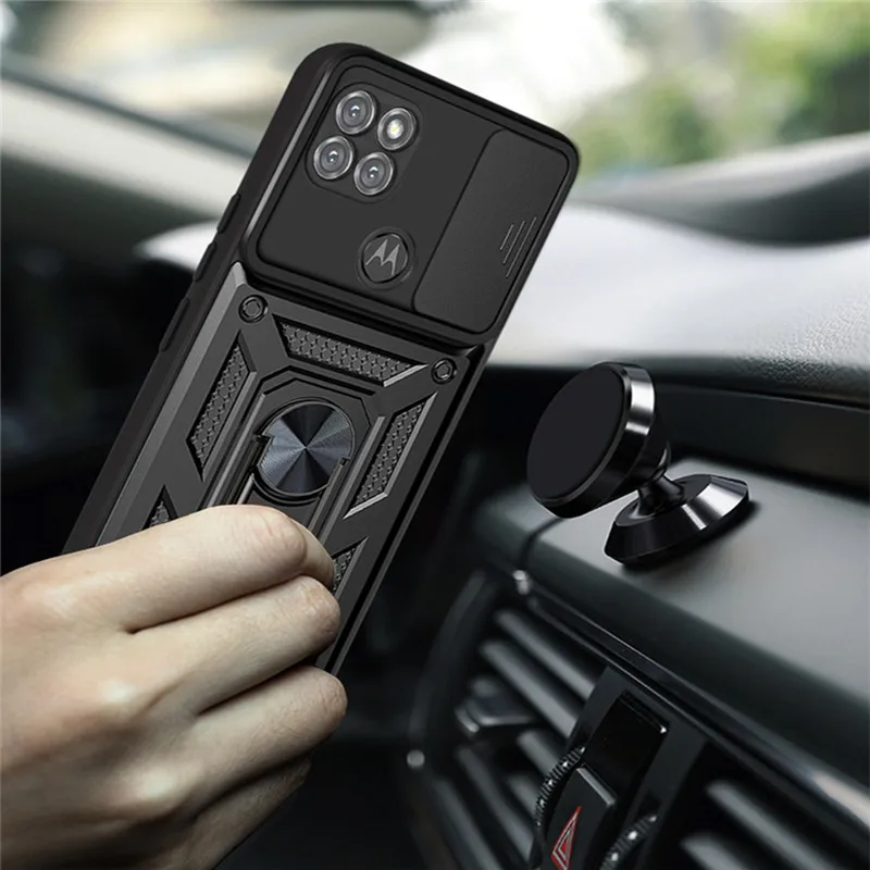 

Luxury Armor For Motorola Moto G9 E7 Plus G Power Stylus Play G100 G10 G20 G30 G60 Edger Case Push the window Camera Phone Cover