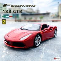 bburago 124 ferrari 488 gtb collection manufacturer authorized simulation alloy car model crafts decoration collection toy tool