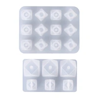 crystal epoxy resin mold section arc diamond beads silicone mould diy craft tool