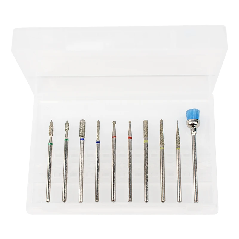 Набор фрез для маникюра набор из 10 твердосплавных насадок электрической