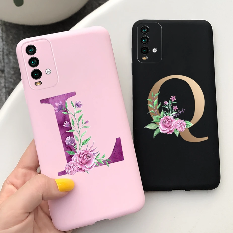 Чехол для Xiaomi Redmi 9 T мягкие тонкие телефонные чехлы с милыми буквами задняя крышка