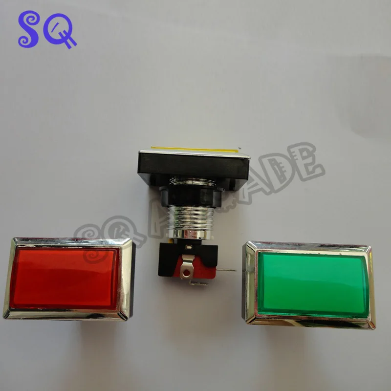 

50*33mm Push Button Illuminated Rectangle Push Button Slot Game Machine Button 8 coclors