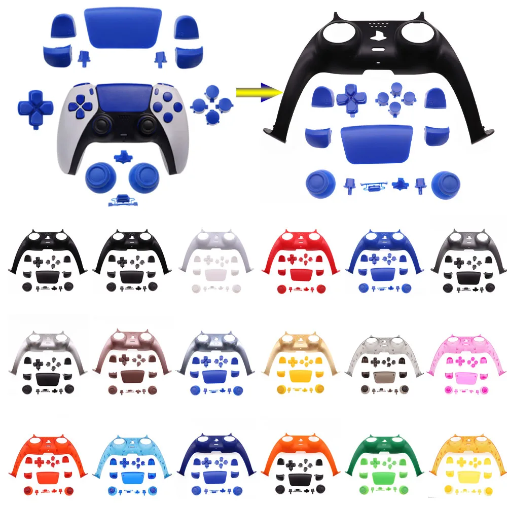 

For PS5 1.0 V1 Controller Joystick Decorative Strip Shell Cover For DualSense 5 D-pad R1 L1 R2 L2 Triggers Share Options Buttons