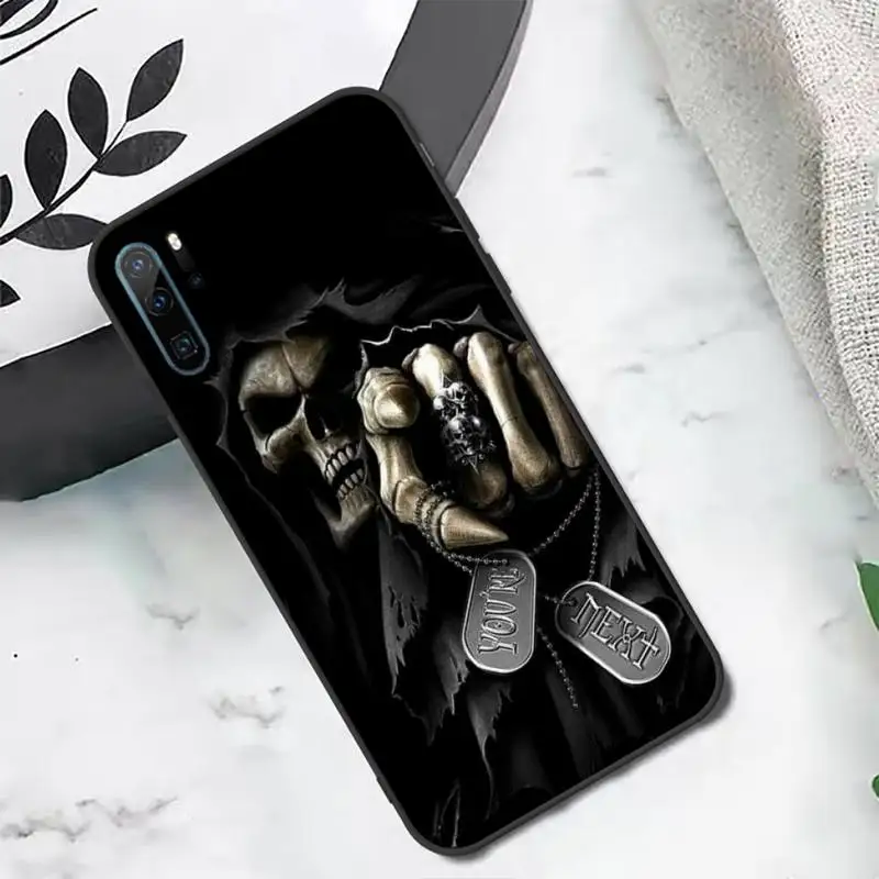 

Skeleton Middle Finger Phone Case For Huawei honor Mate P 10 20 30 40 i 9 8 pro x Lite smart 2019 nova 5t