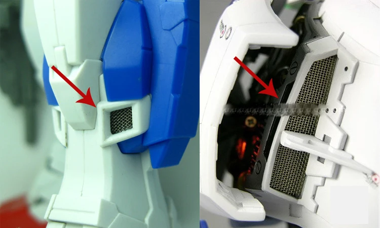 Материал для детейлинга модели сетевого воздуховыпускного отверстия из