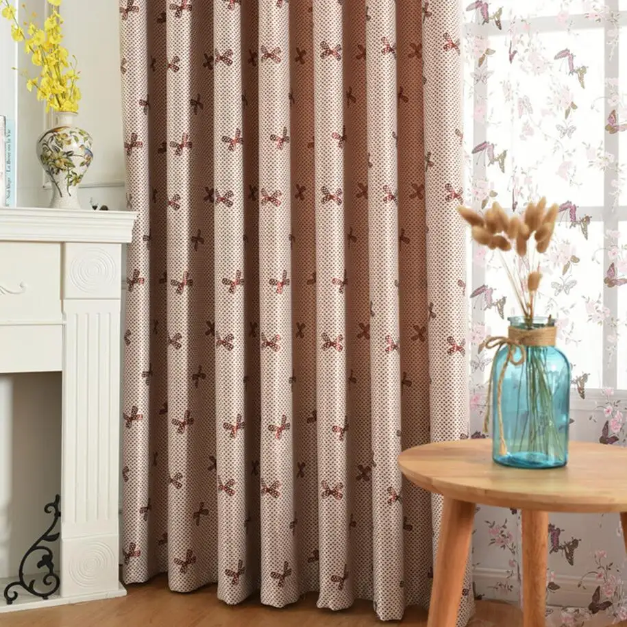 Занавеска для девочек с милым рисунком банта окна спальни жаккардовая занавеска