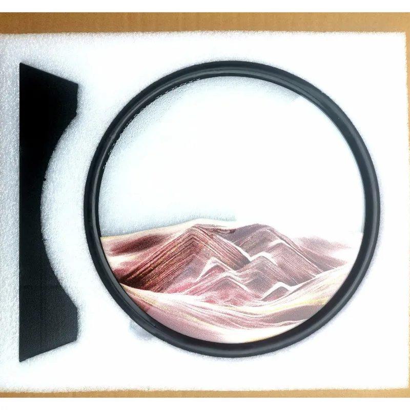 7/12 дюймов движущийся песок искусство рисунок круглый стекло 3D глубоководный