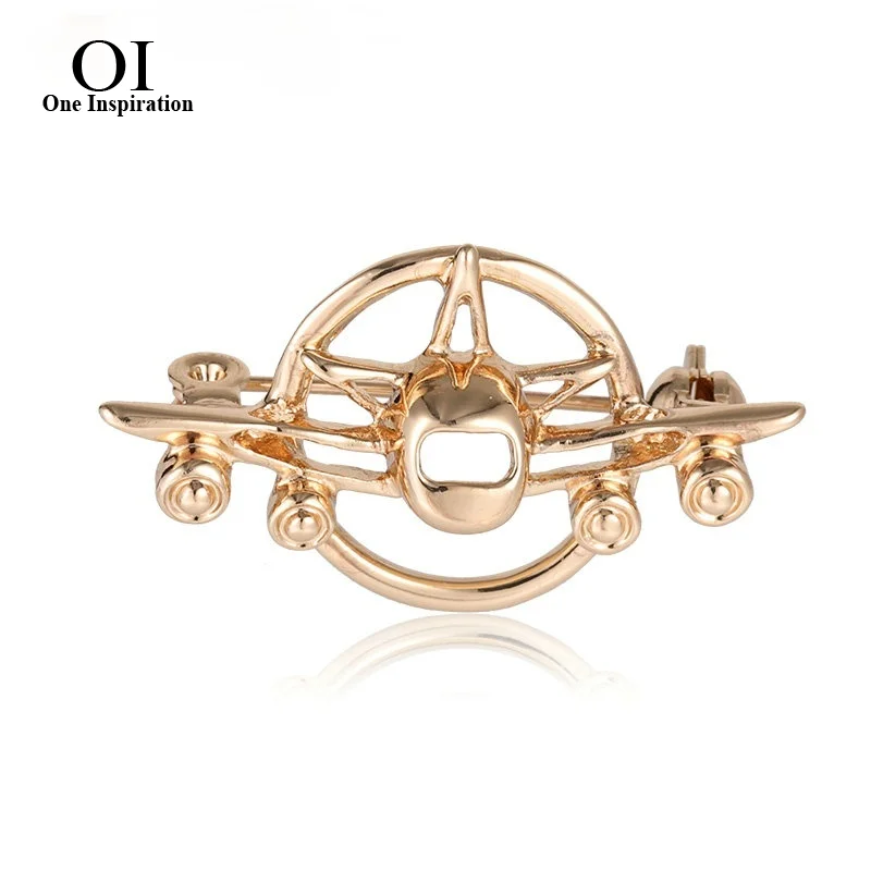 OI Винтаж самолет броши в виде самолета эмблема костюм воротник клип для мужчин и