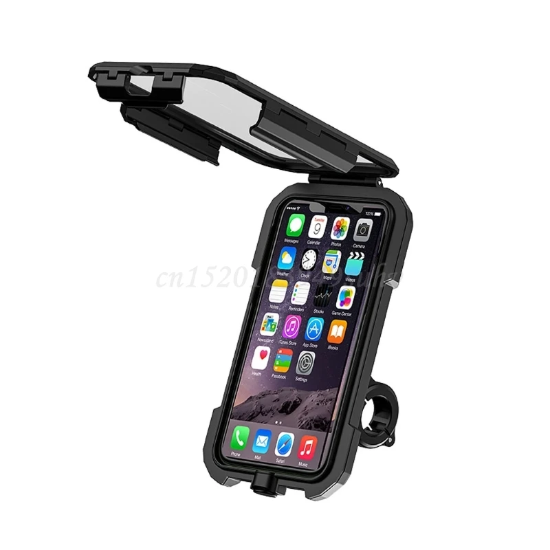 waterproof case bike motorcycle handlebar rear view mirror 3 to 6 8 cellphone mount bag motorbike scooter phone stand free global shipping