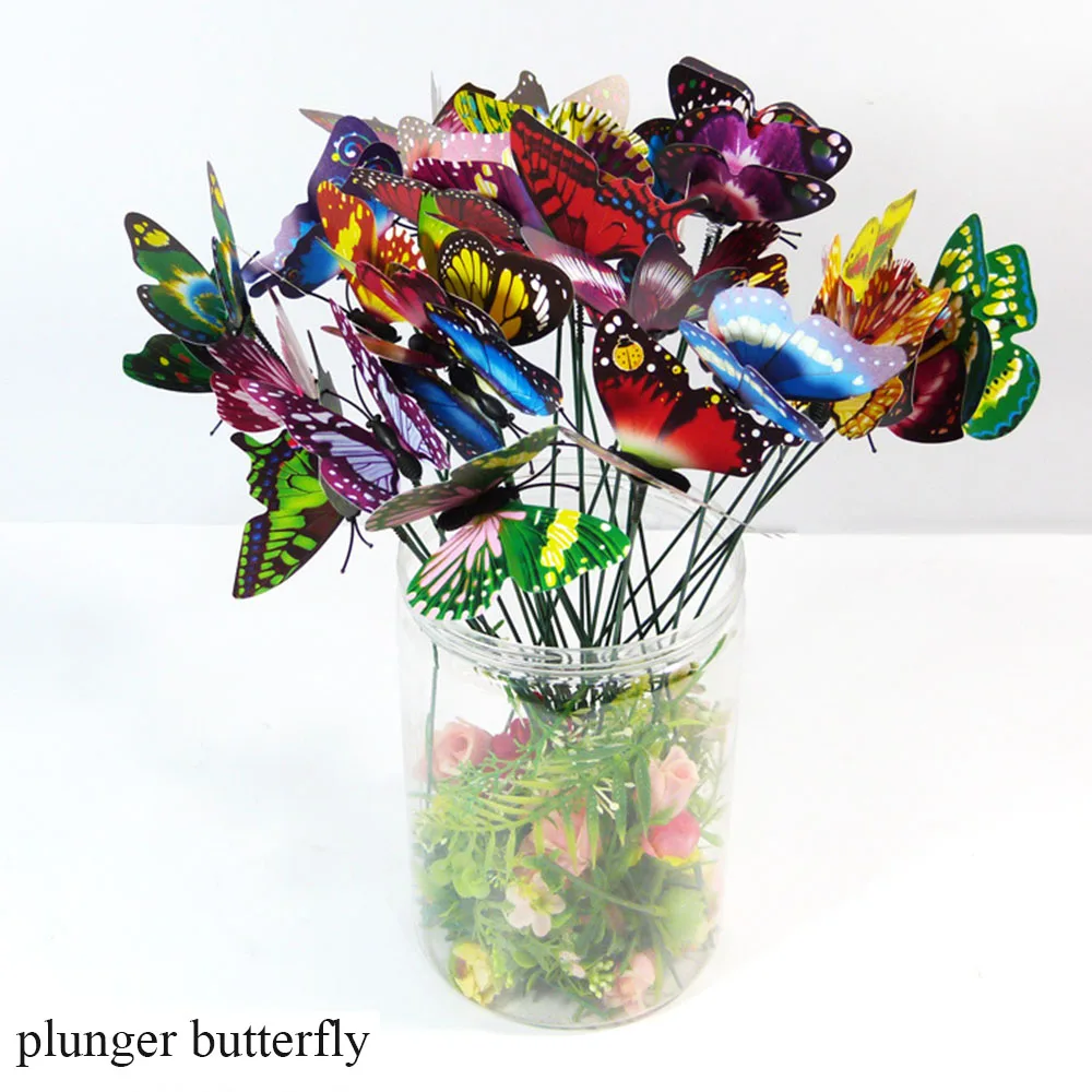 

1Pcs Simulation Butterflies Garden Yard Planter Colorful Whimsical Butterfly Stakes Decoracion Outdoor Decor Flower Decoration