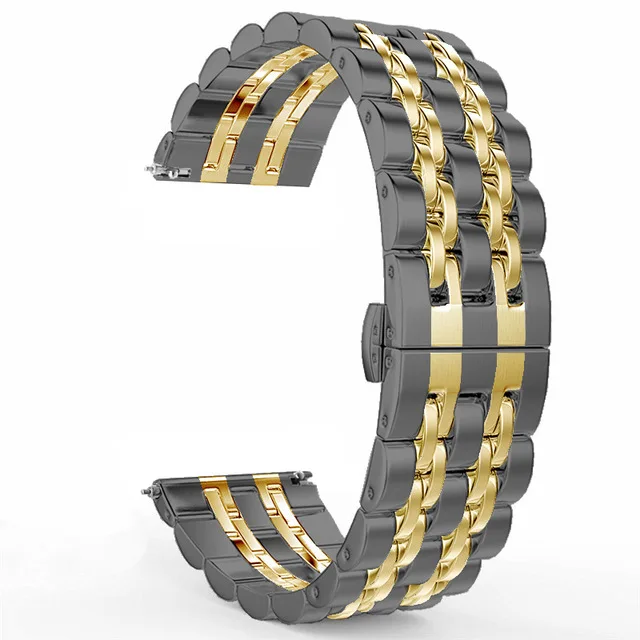 

22mm 20mm Band for Samsung Galaxy Watch 3 41 45mm Gear S3 46mm 42mm Watch Stainless Steel Strap for Amazift Metal Wrist Bracelet