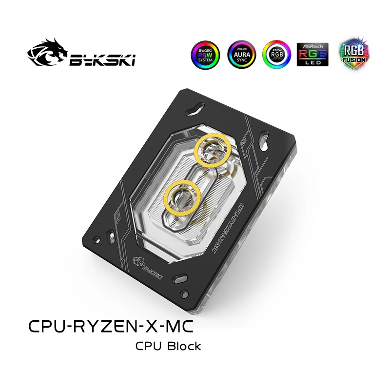 

Bykski CPU Block Use for AMD Ryzen 3/5/7 ThreadRipper 1950X / X570 AM2/AM3/AM4/TR4 FM Water Cooling Radiator / RGB Light AURA