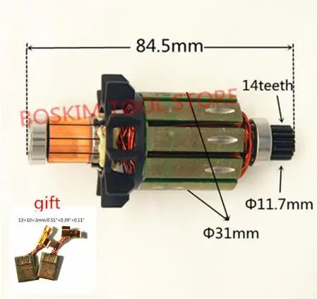 Ротором электродвигатель арматура 619301-1 DC18V для MAKITA DDF458Z DF458D DDF458RFE DHP458 BHP458 DDF458 BDF458 BDF458RFE BDF458Z дрель - Цвет: rotor for DDF458Z