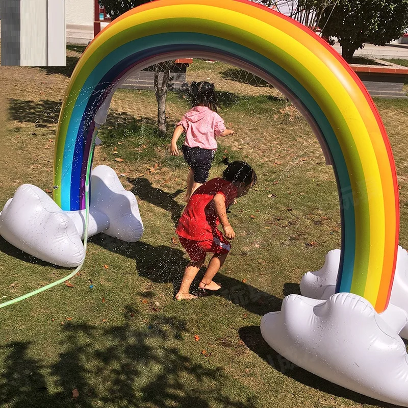 Гигантский надувной садовый разбрызгиватель Ginormous Rainbow Cloud Yard 238 см пляжные