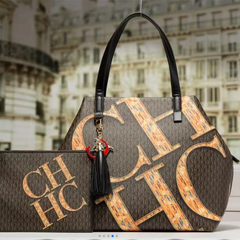 

100% сумка из воловьей кожи для женщин, большие ручные тоуты с надписью CH, роскошные брендовые дизайнерские кошельки и сумочки, женская сумка